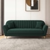 Rivo Velvet 3 Seater Sofa In Green Color