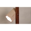 Hexspot Brown Wooden Table Lamp with Beige Wooden Lampshade