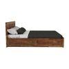 Sable Solid Wood Queen Box Storage Platform Bed In Provincial Teak Finish