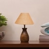 Devansh Beige Jute Table Lamp With  Wood Natural Base(10X12.5 Inches)-32
