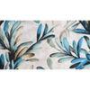 Evangeline Solid Wood  Ottomon in  Blue Colour