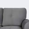 Riga 5 Seater Velvet Fabric Right Hand Side Lounger in Dark Grey