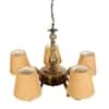 Devansh Solid Wood Electric Wall Light in Orange Colour with Orange Shade Count of 1 Light