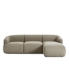 Zenliving Wood Left Aligned 3-Seater With Upholstery Non Storage Sofa In White Colour