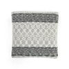Sober Black  And Natural Knitted Cushion Cover  16X16 Inches