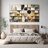 The Castle Decor Abstract Art Wall Painting Wooden Framed Digital Painting 27x48 Inch (Style 4)