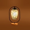Devansh Multicolor Glass Wooden & Iron  Table Lamp -17 Inch Height  -Ac