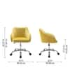 Doe Buck Leisel Modern Yellow Velvet Office Chair
