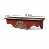 Multishade Colour Solid Wood Handcarved Pinaka Floating Wall Shelf with distres finish by DisooFashions