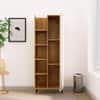 Hexa Engineered Wood Bookshelf Multipurpose Storage Rack in Giant Wood and Frosty White