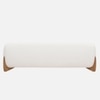 Amala Velvet 3 Seater Sofa in White Colour