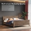 Baori Solid Wood King Size Nonstorage Bed In Danish Walnut Finish