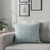 Hip Hop Hooray Jacquard Cushion Cover With Pom Poms  Blue 16X16 Inches
