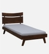 Asher Solid Wood Single Size Non Storage Bed In Provincial Teak Finish