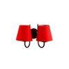 Hether Red Fabric Wall Light