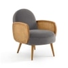 Holden Cane Accent Chair in Grey Colour