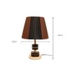 ELARE Jute Shade Table Lamp, Night Lamp with Wood Base