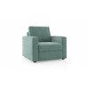 Apollo 1 Seater Fabric Sofa in Dusty Turquoise Velvet Colour