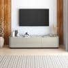 Dorian Engineered Wood TV Unit With Ceramic Top In Taupe High Gloss Finish