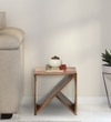 Alger Sheesham Wood End Table In Rustic Teak Finish