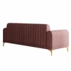 Josbert Velvet 3 Seater Sofa In Peech Colour