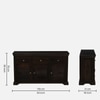 Sheesham Wood Sideboard In Scratch Resistant Warm Chestnut Finish