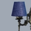 Devansh Metal Electric Wall Light in Antique Gold Colour with Blue Shade Count of 1 Light