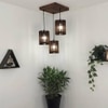 Ventus Brown Solid Wood Cluster Hanging Light