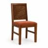 Globally Indian Celeste Solid Sheesham Wood 6 Seater Dining Table Set 6 Chairs Terracotta Orange
