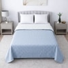 White and Grey Shade Floral Dohar Pure Cotton Double Bed Reversible