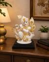 Devotional Mor Mukut Gopal Statue in White and Gold Colour