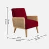 Evant Ratan Accent Chair in Maroon Colour