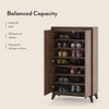 Webster 24 Pair Shoe Rack in Classic Walnut Finish