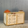 D'Dass Yellow Mdf and Sheesham  Wall Hanging Wooden Temple For Pooja