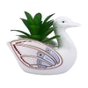 Aloe Vera Plant Inside An Artistic White Swan Ceramic Pot