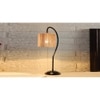 Round Bamboo Curvy Table lamp with Iron Base (SP00)