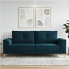 Nency Velvet 3 seater Sofa T Blue