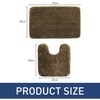 Luxe Home Polyester Newman Contour Bath Mat Set of 2 (Coffee 45x75 cm & 40x45)