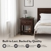 Snooze Solid Wood Bedside Table in Mahogany Finish