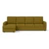 Apollo Compact Sofa (Colour : Olive Green, Cushion : Soft, Back Type : High Back, Seating Capacity : Left Aligned 3 Seater + Left Aligned Chaise)