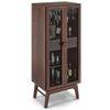 Boisdale Solid Wood Bar Cabinet in Walnut Finish