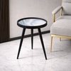 Oceara Solid Wood Side Table in Ocean Blue Finish