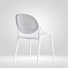 Kepler Brooks Lyra Cafeteria Dining Chair in White Colour