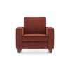 Apollo Neo 1 Seater Fabric Sofa In Dark Coral Colour