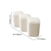 Wooden Twist Molecule Boucle Upholstered Ottoman Bench in White Colour