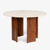 Abacus Solid Wood Four Seater Dining Set in Brown Colour