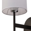 Eliante Cloth Shade Wall Lights Mild Steel & Glass Material Dark Brown & White Finish