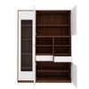 Noble Multi Storage Cabinet Walnut And Frosty White