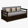 Shri Art Solid Wood Sofa Cum Bed in Provincial Teak
