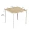 Holven 4 Seater Square Dining Table European oak & white